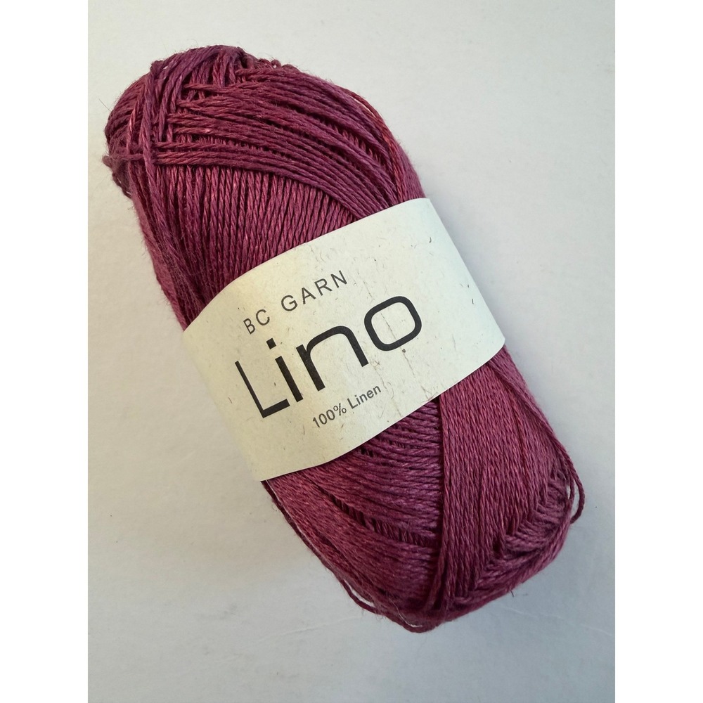 BC Garn Lino 100% Linen Yarn 164 yds Purple Knitting Crochet